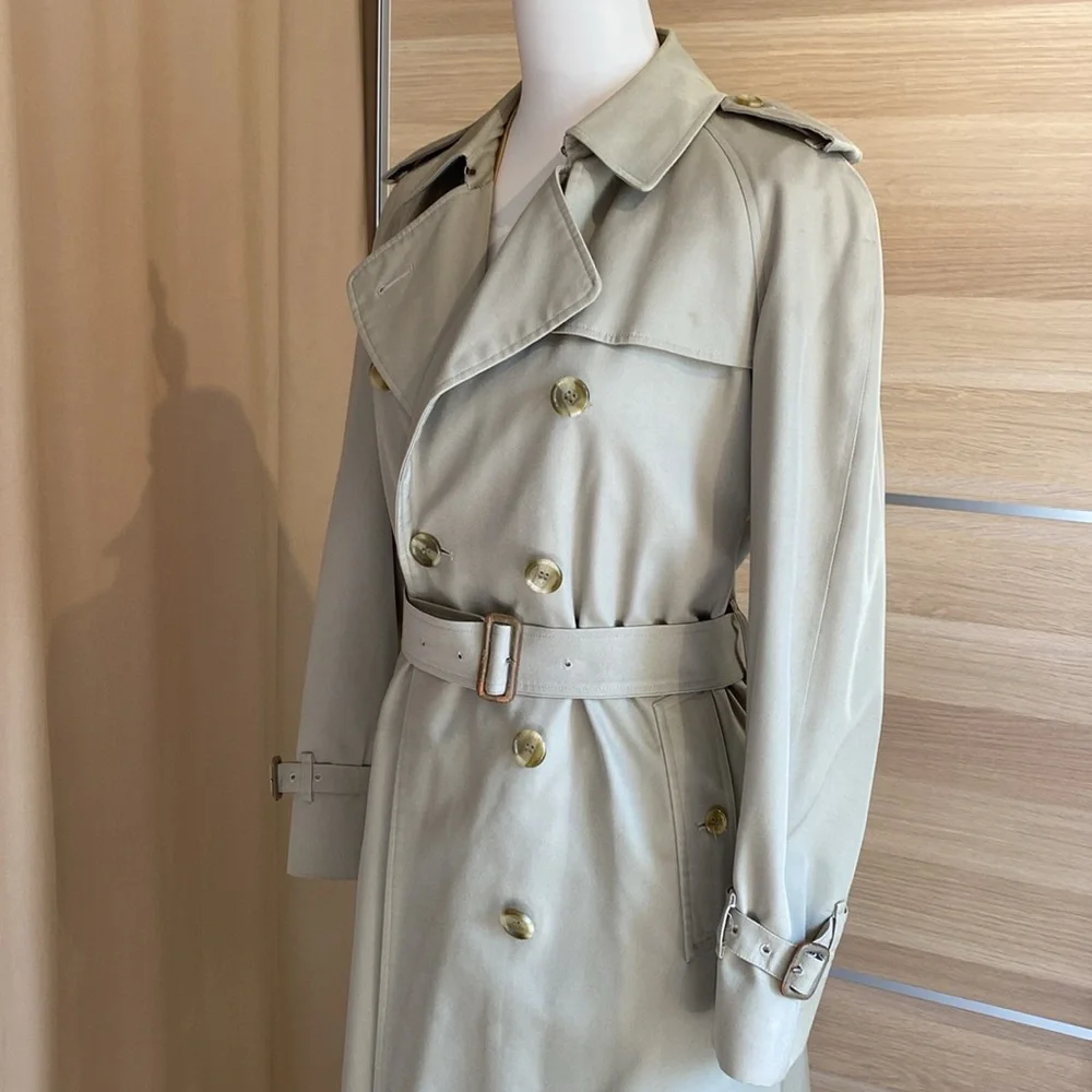 Vintage Burberrys London Trench Coat Size 10 Regular Nova Check Liner Beige - Picture 6 of 17